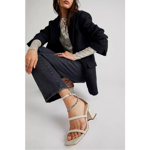 NEW Free People Parker Chain Heel Natural 39.5 - Picture 8 of 15